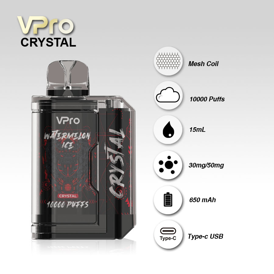 VPro CRYSTAL Disposable Vape Pod Device (10000 Puffs) Wholesale Inquiry